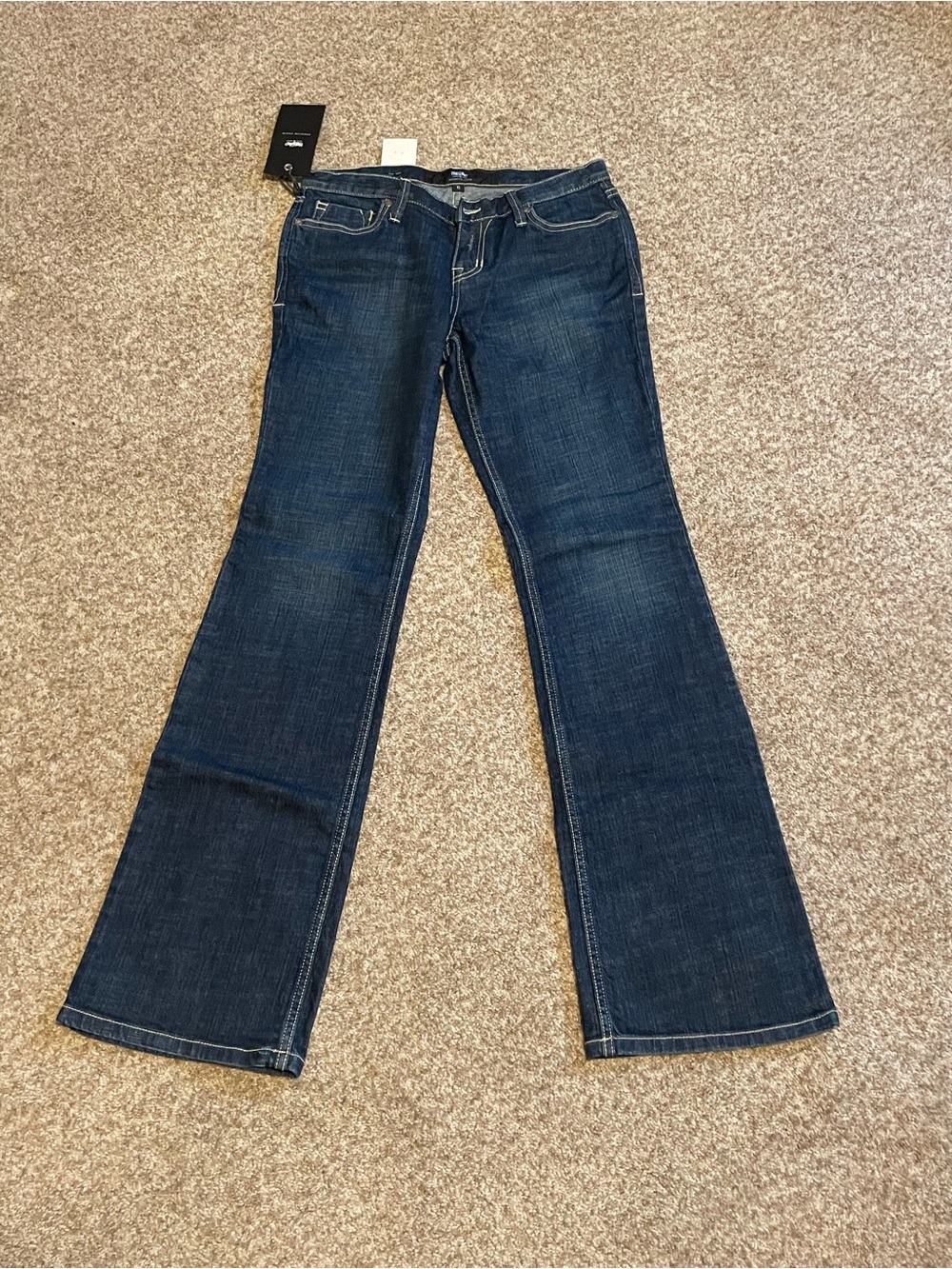 Vintage Y2K Women’s Mossimo Bootcut Jeans Dark Blue Wash. Size 6 New With Tags
